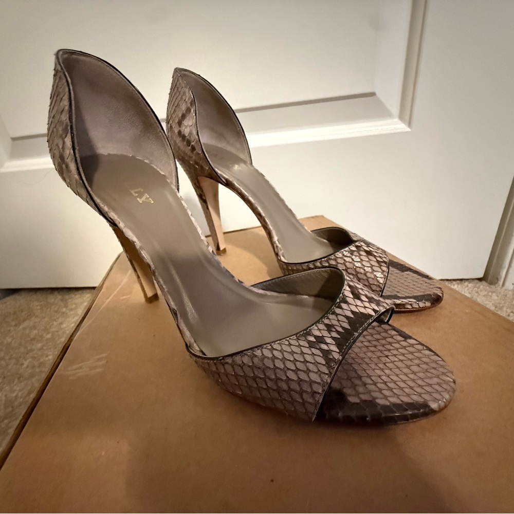 Elegant Snakeskin Patterned Heels